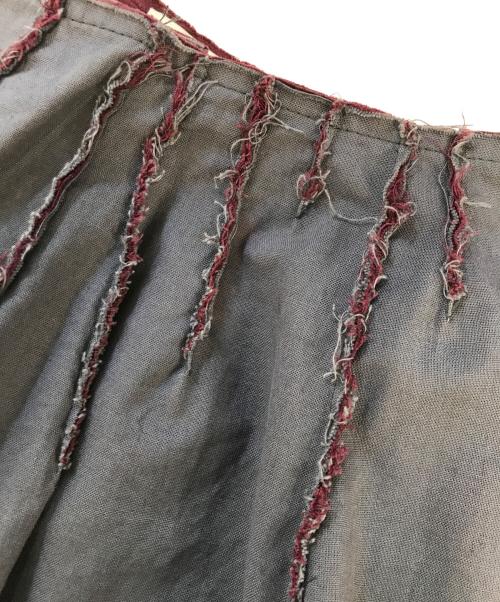 MIU MIU（ミュウミュウ）MIU MIU (ミュウミュウ) 裁断巻きスカート グレー サイズ:40の古着・服飾アイテム