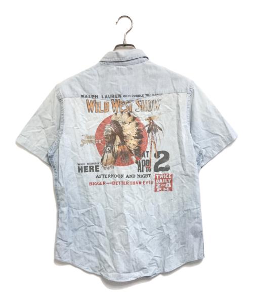 POLO RALPH LAUREN（ポロ・ラルフローレン）POLO RALPH LAUREN (ポロ・ラルフローレン) シャンブレーウエスタンシャツ インディゴ サイズ:Mの古着・服飾アイテム