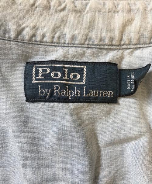 POLO RALPH LAUREN（ポロ・ラルフローレン）POLO RALPH LAUREN (ポロ・ラルフローレン) シャンブレーウエスタンシャツ インディゴ サイズ:Mの古着・服飾アイテム
