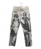 DIESEL×Tom of Finland Foundationディーゼル×トム・オブ・フィンランド財団）の古着「デニムパンツ」｜ブラック
