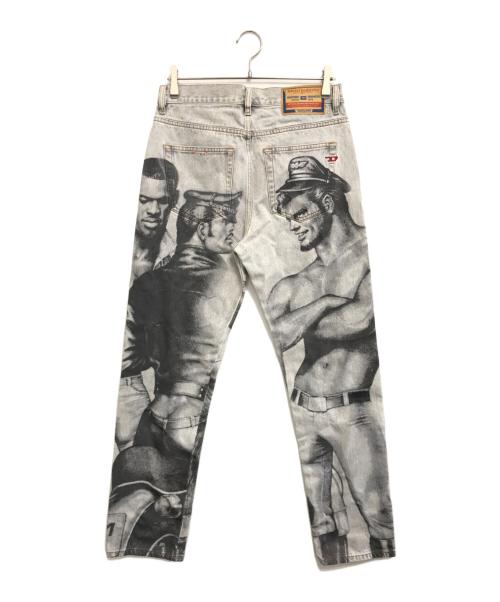 DIESEL（ディーゼル）DIESEL (ディーゼル) Tom of Finland Foundation (トム・オブ・フィンランド財団) デニムパンツ ブラック サイズ:W28の古着・服飾アイテム