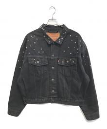 LEVI'S（リーバイス）の古着「スタッズリメイクデニムジャケット」｜ブラック