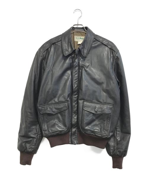 L.L.Bean（エルエルビーン マウンテンパーカー）L.L.Bean (エルエルビーン) a-2 レザージャケット ブラック サイズ:44Longの古着・服飾アイテム