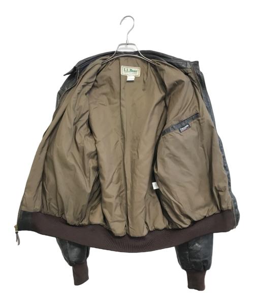 L.L.Bean（エルエルビーン マウンテンパーカー）L.L.Bean (エルエルビーン) a-2 レザージャケット ブラック サイズ:44Longの古着・服飾アイテム