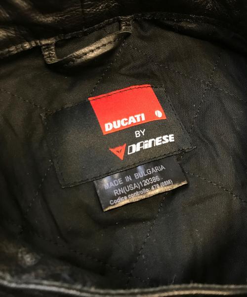 DUCATI（ドゥカティ）DUCATI (ドゥカティ) DAINESE (ダイネーゼ) レザージャケット ブラック サイズ:表記なしの古着・服飾アイテム