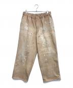 BEAMSビームス）の古着「Mock Print Double Knee Sweat Pants」｜ブラウン