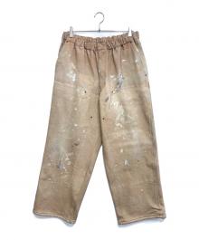 BEAMS（ビームス）の古着「Mock Print Double Knee Sweat Pants」｜ブラウン