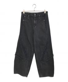 adidas（アディダス）の古着「Teamgeist Wide Black Denim」｜ブラック