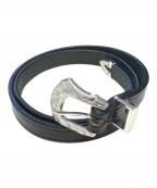 TORY LEATHERトリーレザー）の古着「シルバーバックルレザーベルト」