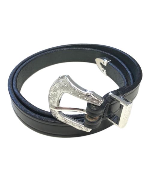 TORY LEATHER（トリーレザー）TORY LEATHER (トリーレザー) シルバーバックルレザーベルト サイズ:30の古着・服飾アイテム