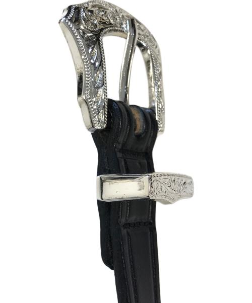 TORY LEATHER（トリーレザー）TORY LEATHER (トリーレザー) シルバーバックルレザーベルト サイズ:30の古着・服飾アイテム