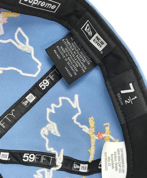 SUPREME（シュプリーム）SUPREME (シュプリーム) New Era (ニューエラ) Worldwide Box Logo スカイブルー サイズ:7 1/2 59.6cmの古着・服飾アイテム