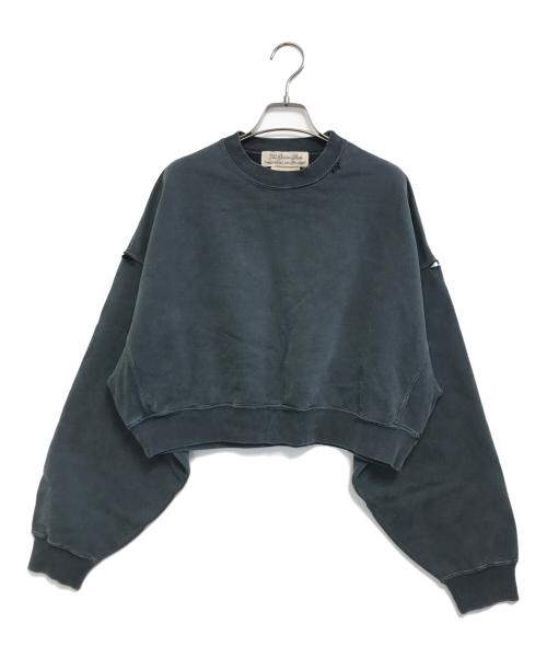 REMI RELIEF（レミレリーフ）REMI RELIEF (レミレリーフ) SHISHIKUI (シシクイ) ダメージ加工クルーネックスウェット グレー サイズ:Mの古着・服飾アイテム