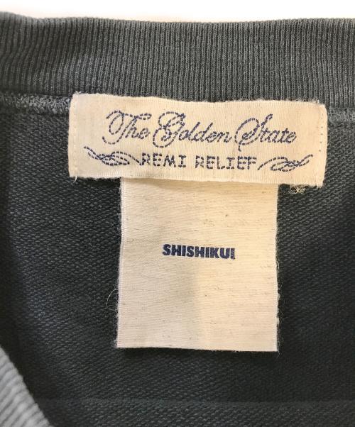 REMI RELIEF（レミレリーフ）REMI RELIEF (レミレリーフ) SHISHIKUI (シシクイ) ダメージ加工クルーネックスウェット グレー サイズ:Mの古着・服飾アイテム
