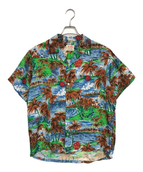 south pacific（サウス・パシフィック）south pacific (サウス・パシフィック) アロハシャツ ネイビー サイズ:Mの古着・服飾アイテム
