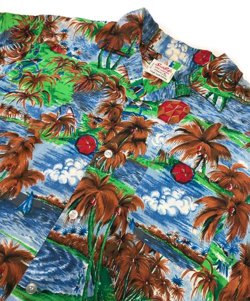 south pacific（サウス・パシフィック）south pacific (サウス・パシフィック) アロハシャツ ネイビー サイズ:Mの古着・服飾アイテム