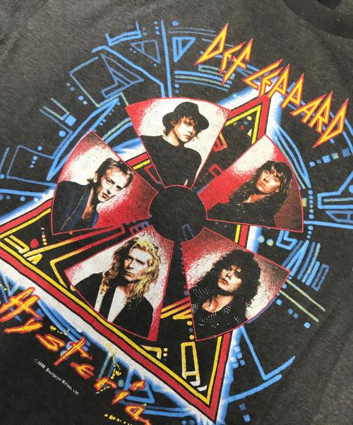 バンドTシャツ（バンドTシャツ）バンドTシャツ (バンドTシャツ) 80s Def Leppard(デフ・レパード) バンドTシャツ ブラック サイズ:Lの古着・服飾アイテム