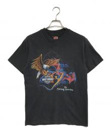 モーターサイクルTシャツ（モーターサイクルTシャツ）の古着「90s HARLEY-DAVIDSON(ハーレーダビッドソン) モーターサイクルTシャツ」｜ブラック