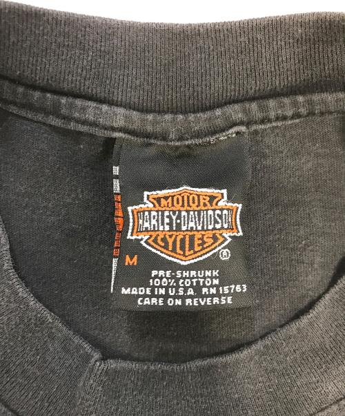 モーターサイクルTシャツ（モーターサイクルTシャツ）モーターサイクルTシャツ (モーターサイクルTシャツ) 90s HARLEY-DAVIDSON(ハーレーダビッドソン) モーターサイクルTシャツ ブラック サイズ:Mの古着・服飾アイテム