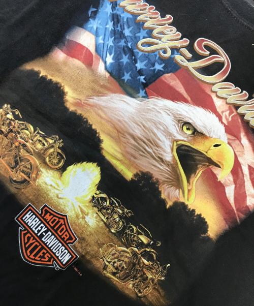 モーターサイクルTシャツ（モーターサイクルTシャツ）モーターサイクルTシャツ (モーターサイクルTシャツ) HARLEY-DAVIDSON(ハーレーダビッドソン) モーターサイクルTシャツ ブラック サイズ:Lの古着・服飾アイテム