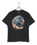 モーターサイクルTシャツモーターサイクルTシャツ）の古着「00s HARLEY-DAVIDSON(ハーレーダビッドソン) モーターサイクルTシャツ」｜ブラック