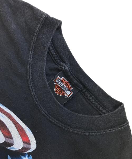 モーターサイクルTシャツ（モーターサイクルTシャツ）モーターサイクルTシャツ (モーターサイクルTシャツ) 00s HARLEY-DAVIDSON(ハーレーダビッドソン) モーターサイクルTシャツ ブラック サイズ:Lの古着・服飾アイテム
