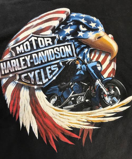 モーターサイクルTシャツ（モーターサイクルTシャツ）モーターサイクルTシャツ (モーターサイクルTシャツ) 00s HARLEY-DAVIDSON(ハーレーダビッドソン) モーターサイクルTシャツ ブラック サイズ:Lの古着・服飾アイテム