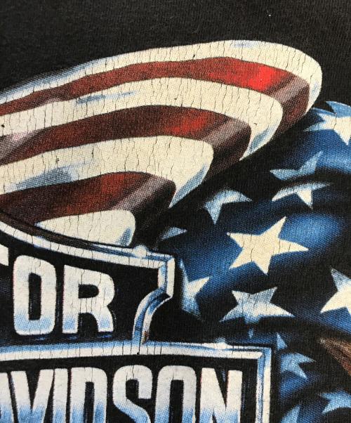 モーターサイクルTシャツ（モーターサイクルTシャツ）モーターサイクルTシャツ (モーターサイクルTシャツ) 00s HARLEY-DAVIDSON(ハーレーダビッドソン) モーターサイクルTシャツ ブラック サイズ:Lの古着・服飾アイテム
