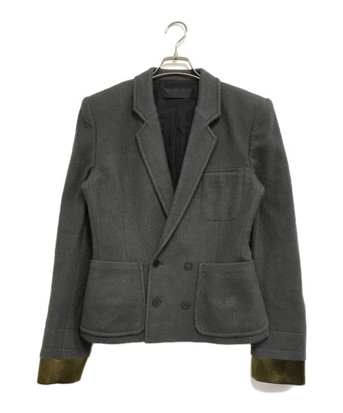 HAIDER ACKERMANN（ハイダーアッカーマン）HAIDER ACKERMANN (ハイダーアッカーマン) ダブルテーラードジャケット グレー サイズ:36の古着・服飾アイテム