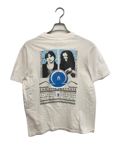 アーティストTシャツ（アーティストTシャツ）アーティストTシャツ (アーティストTシャツ) david lindley & jackson browne(デヴィッド・リンドレー&ジャクソン・ブラウン) アーティストTシャツ ホワイト サイズ:Mの古着・服飾アイテム