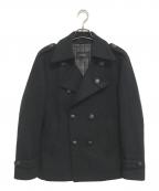 BURBERRY BLACK LABELバーバリーブラックレーベル）の古着「Pコート」｜ブラック