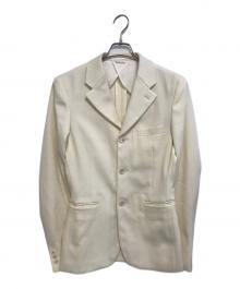 COMME des GARCONS HOMME PLUS（コムデギャルソンオムプリュス）の古着「シェイプウエストノッチドラペルジャケット」｜アイボリー