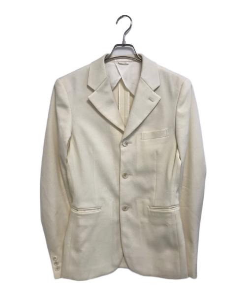 COMME des GARCONS HOMME PLUS（コムデギャルソンオムプリュス）COMME des GARCONS HOMME PLUS (コムデギャルソンオムプリュス) シェイプウエストノッチドラペルジャケット アイボリー サイズ:Mの古着・服飾アイテム