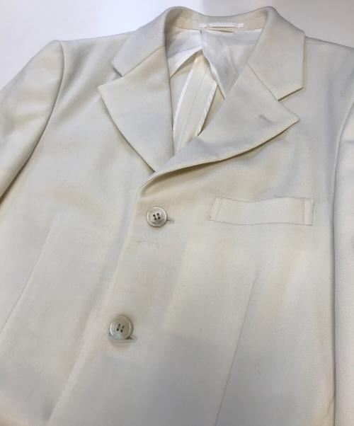 COMME des GARCONS HOMME PLUS（コムデギャルソンオムプリュス）COMME des GARCONS HOMME PLUS (コムデギャルソンオムプリュス) シェイプウエストノッチドラペルジャケット アイボリー サイズ:Mの古着・服飾アイテム