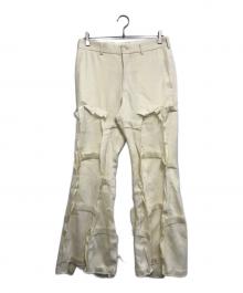 COMME des GARCONS HOMME PLUS（コムデギャルソンオムプリュス）の古着「立体構築フレアウールパンツ」｜アイボリー