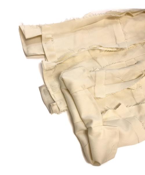 COMME des GARCONS HOMME PLUS（コムデギャルソンオムプリュス）COMME des GARCONS HOMME PLUS (コムデギャルソンオムプリュス) 立体構築フレアウールパンツ アイボリー サイズ:Sの古着・服飾アイテム