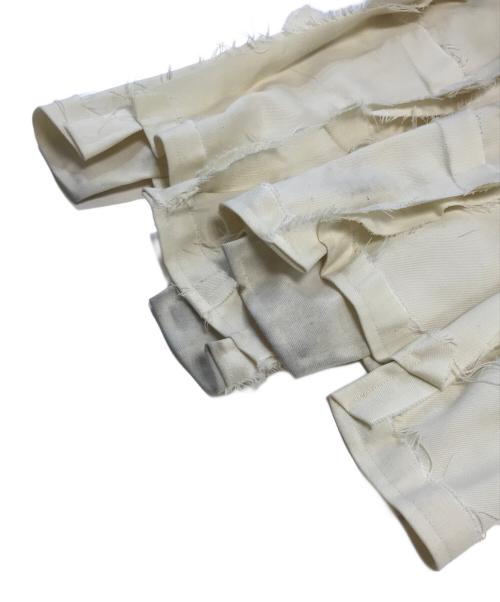 COMME des GARCONS HOMME PLUS（コムデギャルソンオムプリュス）COMME des GARCONS HOMME PLUS (コムデギャルソンオムプリュス) 立体構築フレアウールパンツ アイボリー サイズ:Sの古着・服飾アイテム