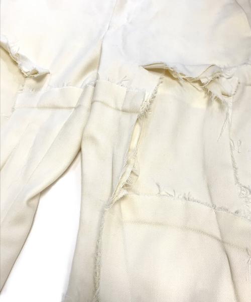 COMME des GARCONS HOMME PLUS（コムデギャルソンオムプリュス）COMME des GARCONS HOMME PLUS (コムデギャルソンオムプリュス) 立体構築フレアウールパンツ アイボリー サイズ:Sの古着・服飾アイテム