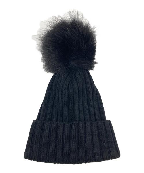 MONCLER（モンクレール）MONCLER (モンクレール) ファー付きニットキャップ サイズ:UNIの古着・服飾アイテム