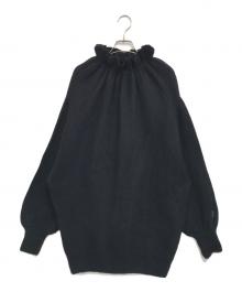 Simone Rocha（シモーネ ロシャ）の古着「ギャザーネックアルパカニット」｜ブラック