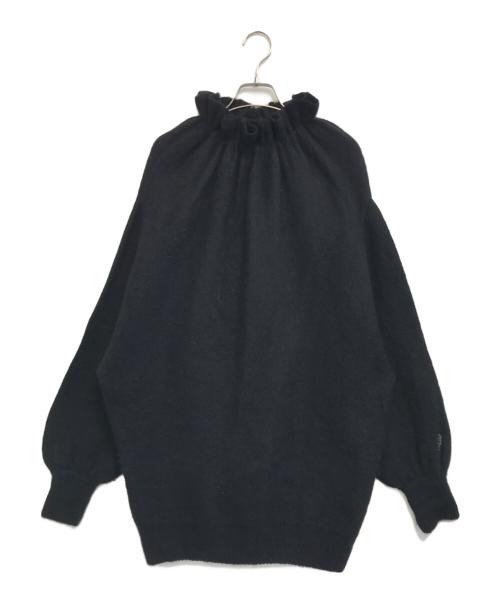 Simone Rocha（シモーネ ロシャ）Simone Rocha (シモーネ ロシャ) ギャザーネックアルパカニット ブラック サイズ:XSの古着・服飾アイテム