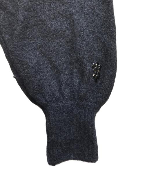 Simone Rocha（シモーネ ロシャ）Simone Rocha (シモーネ ロシャ) ギャザーネックアルパカニット ブラック サイズ:XSの古着・服飾アイテム