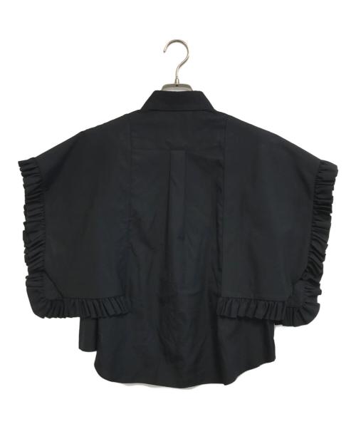 noir kei ninomiya（ノワール ケイ ニノミヤ）noir kei ninomiya (ノワール ケイ ニノミヤ) ラッフルS/S シャツ ブラック サイズ:Sの古着・服飾アイテム