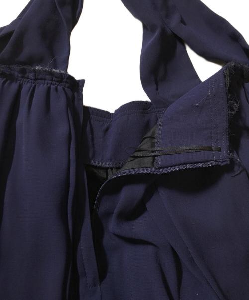 COMME des GARCONS COMME des GARCONS（コムデギャルソン コムデギャルソン）COMME des GARCONS COMME des GARCONS (コムデギャルソン コムデギャルソン) ポリエステルシフォン ジャンパースカート ネイビー サイズ:Ｓの古着・服飾アイテム