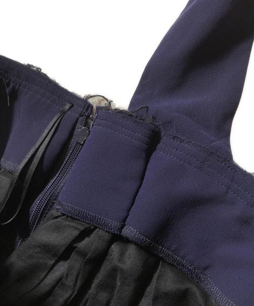 COMME des GARCONS COMME des GARCONS（コムデギャルソン コムデギャルソン）COMME des GARCONS COMME des GARCONS (コムデギャルソン コムデギャルソン) ポリエステルシフォン ジャンパースカート ネイビー サイズ:Ｓの古着・服飾アイテム