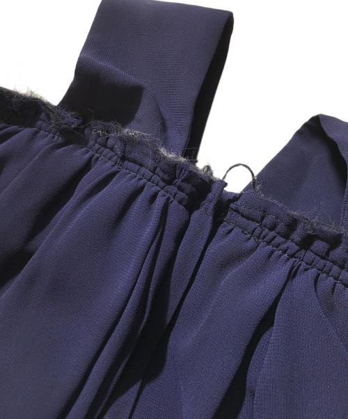 COMME des GARCONS COMME des GARCONS（コムデギャルソン コムデギャルソン）COMME des GARCONS COMME des GARCONS (コムデギャルソン コムデギャルソン) ポリエステルシフォン ジャンパースカート ネイビー サイズ:Ｓの古着・服飾アイテム