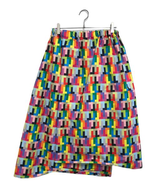 COMME des GARCONS（コムデギャルソン）COMME des GARCONS (コムデギャルソン) 総柄プリントワイドサルエルパンツ マルチカラー サイズ:Sの古着・服飾アイテム