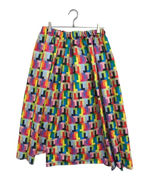 COMME des GARCONS（コムデギャルソン）COMME des GARCONS (コムデギャルソン) 総柄プリントワイドサルエルパンツ マルチカラー サイズ:Sの古着・服飾アイテム