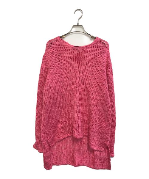 COMME des GARCONS HOMME PLUS（コムデギャルソンオムプリュス）COMME des GARCONS HOMME PLUS (コムデギャルソンオムプリュス) Slub Knit Sweater ピンク サイズ:Mの古着・服飾アイテム