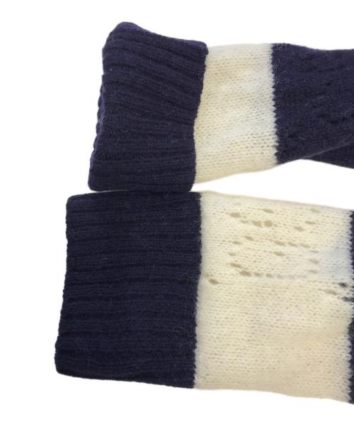 GUCCI（グッチ）GUCCI (グッチ) TIGER EMBROIDERY KNIT ネイビー×ホワイト サイズ:XSの古着・服飾アイテム